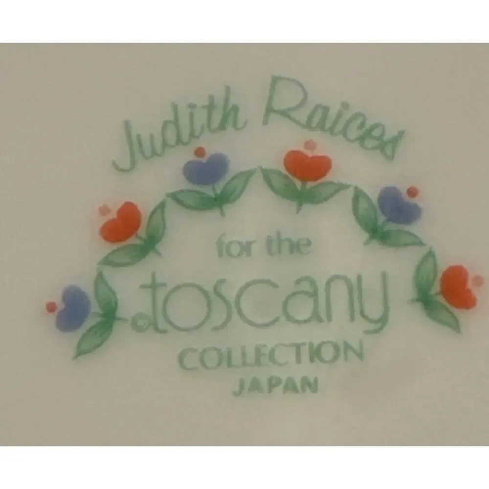 Vintage Judith Raines Toscany Floral Dessert Plates Japan – Set of 2